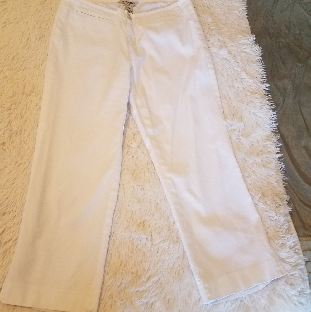 Banana Republic White Mid-rise Pant